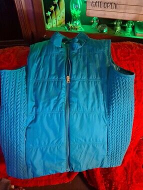 KEREN hart Teal Quilted Vest
